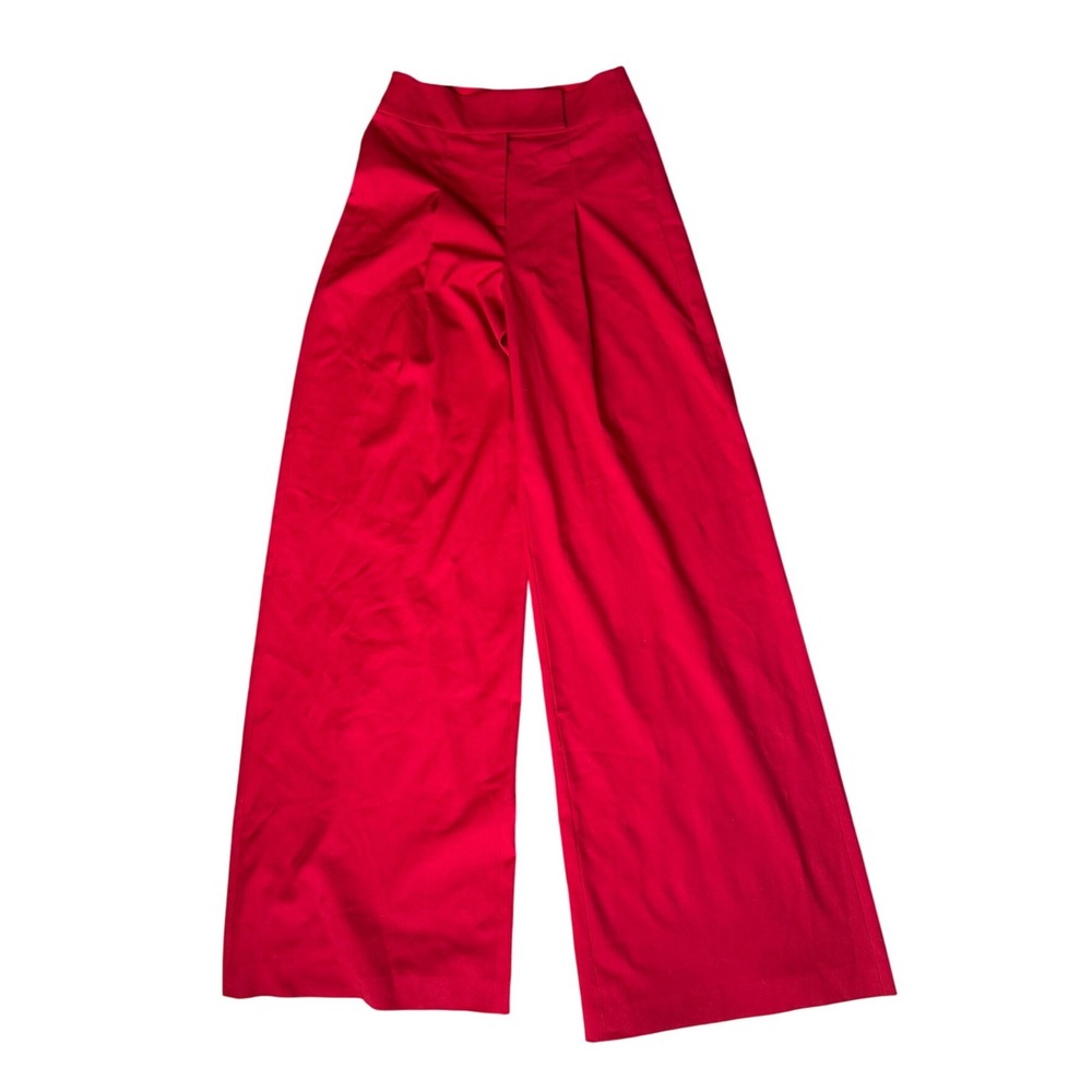 Alice + Olivia red pleated wide leg pants‎ tall